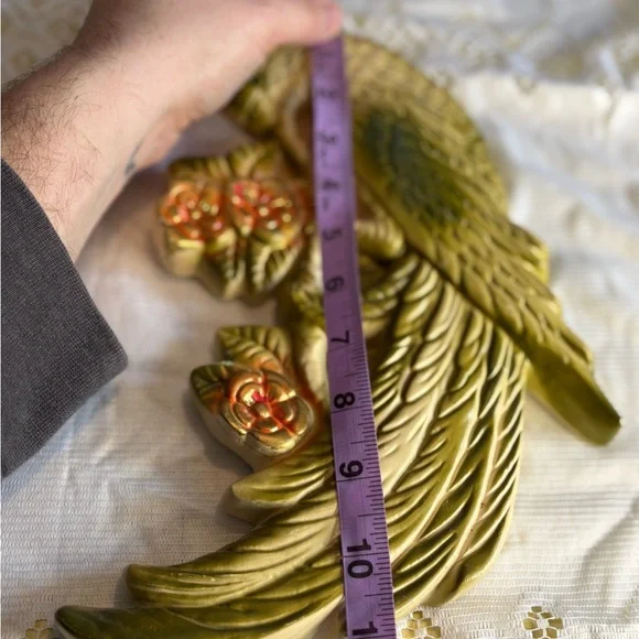 Vintage Bird Wall Decor with Floral Accents - Picture 9 of 12